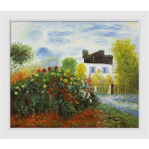 The Garden of Monet at Argenteuil, 1873 by Claude Monet Galerie White Framed Nature Painting Art Print 24 in. x 28 in.