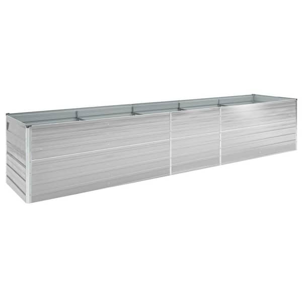 cenadinz 157.5 in. x 31.5 in. x 17.7 in. Gray Steel Garden Raised Bed