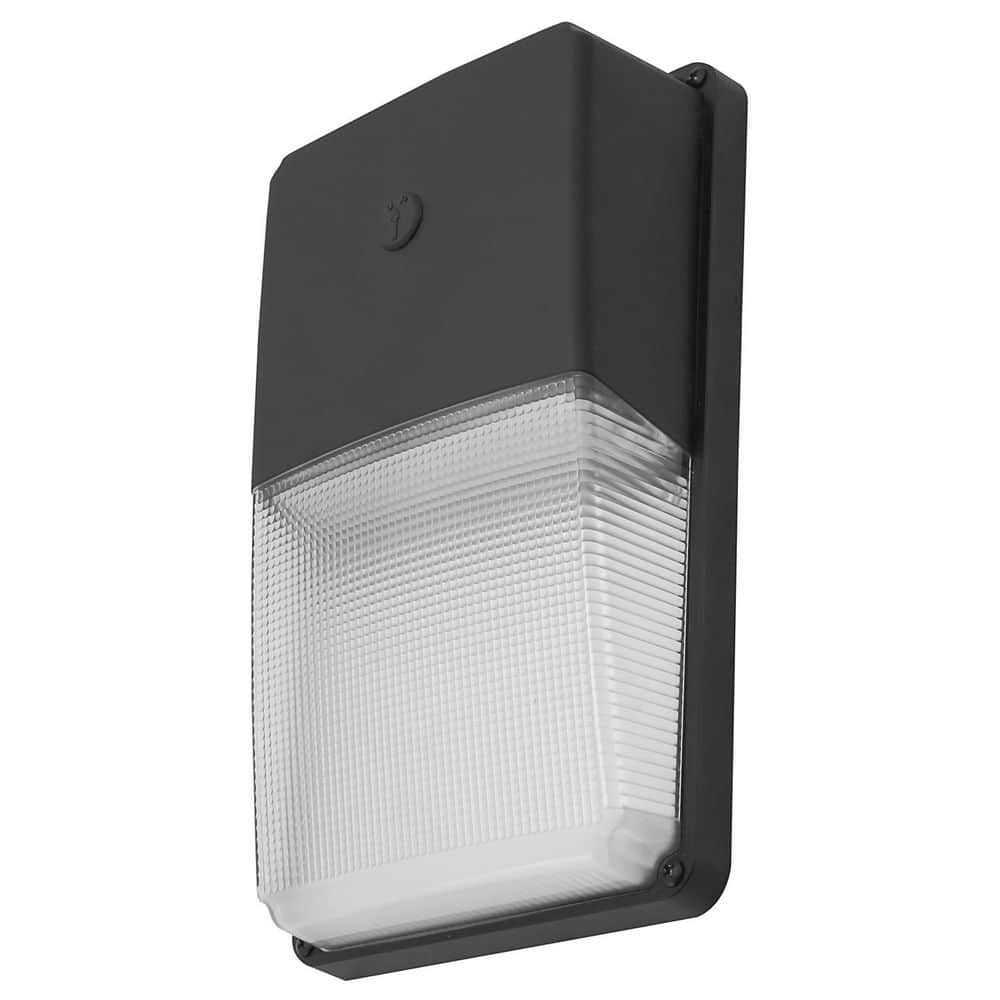 100 Watt Equivalent Integrated LED Optional Photocell Dusk to Dawn Wall Pack Light, CCT Black Wall Pack Light price history on PriceWatchPro
