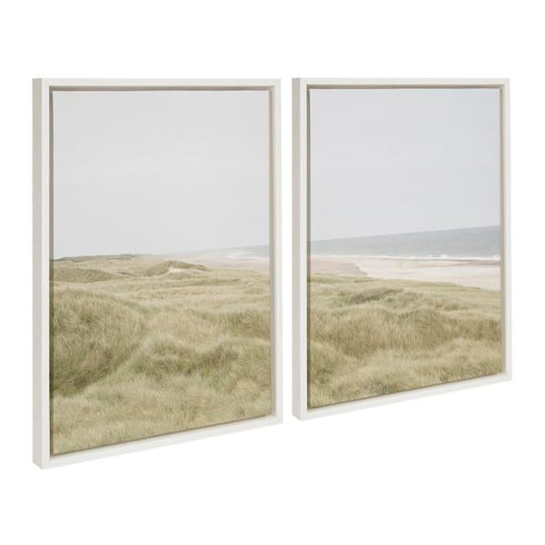 Kate and Laurel Sylvie Peaceful and Serene Coastal Landscape by the Creative Bunch Studio 2-Piece Framed Art Print 18 in. x 24 in.