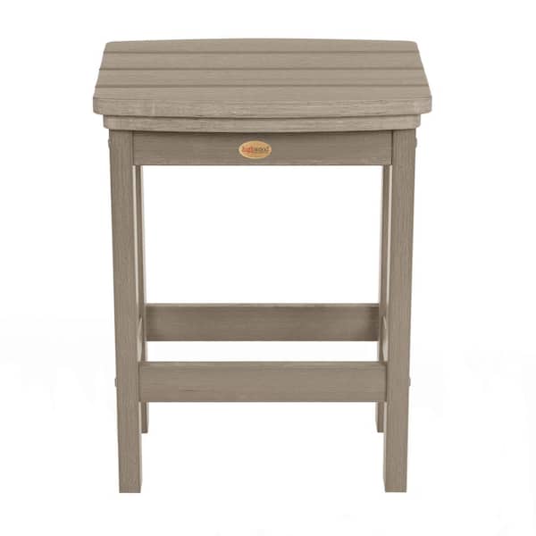 Lehigh Woodland Brown Counter-Height Recycled Plastic Outdoor Bar Stool