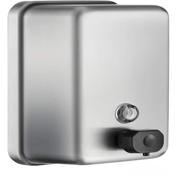 Brushed Stainless Steel Soap Dispenser Lotion Dispenser Wall Mount 38.8oz Large Capacity Anti-Leak Pump