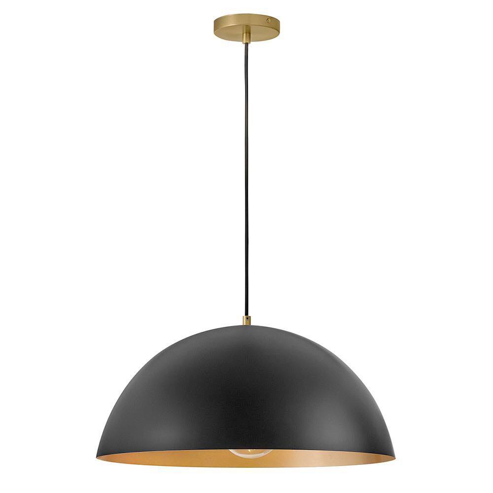 Lou 1-Light Black Pendant Light price history on PriceWatchPro