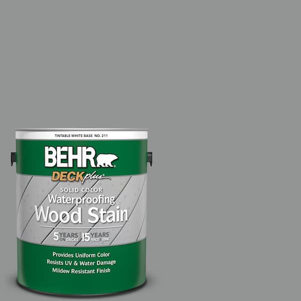 BEHR DECKplus 1 gal. #780F-5 Anonymous Solid Color Waterproofing Exterior Wood Stain
