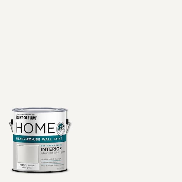 Rust-Oleum Home 1 Gal. Semi-Gloss French Linen Interior Wall Paint (2-Pack)