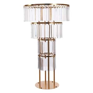 4-Tier 37.4 in. H Gold Iron Acrylic Decorative Stand Wedding Party Birthday Decor