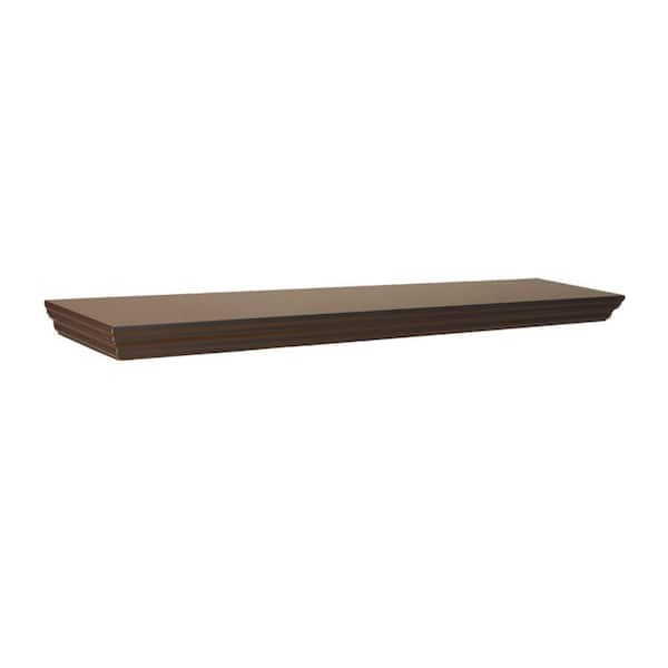 Generic unbranded 35.4 in. W x 7.5 in. D x 1.7 in. W Espresso Profile MDF Floating Shelf