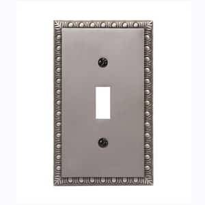 Antiquity 1 Gang Toggle Metal Wall Plate - Antique Nickel