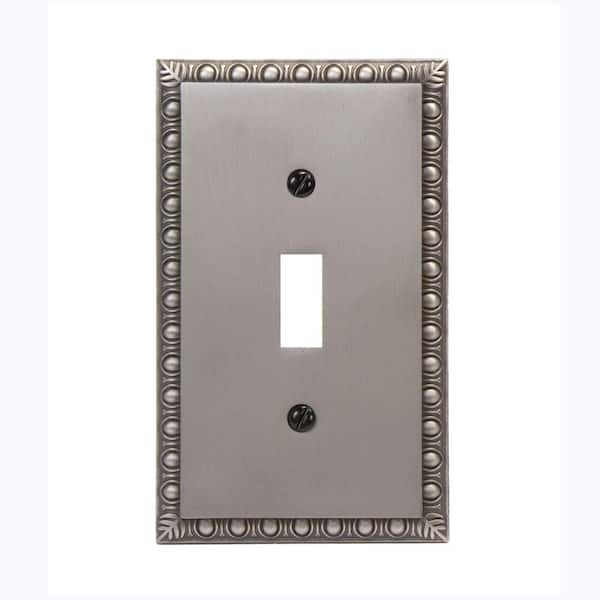 AMERELLE Antiquity 1 Gang Toggle Metal Wall Plate - Antique Nickel
