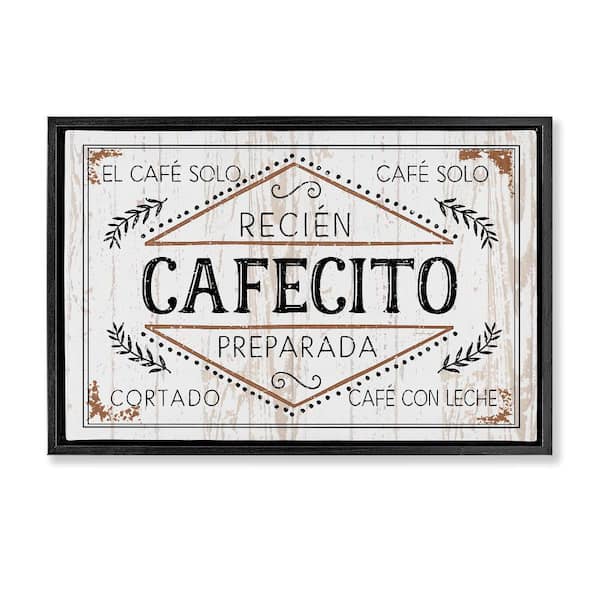 Stupell Industries Cafe Coffee Shop by Kim Allen Black Floater Frame Food Graphic Art Print 17 in. x 25 in.