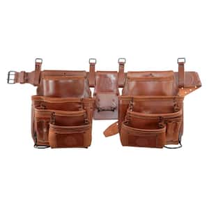 20-Pocket Framers Professional Tool Belt with Ambassador Series Top Grain Leather