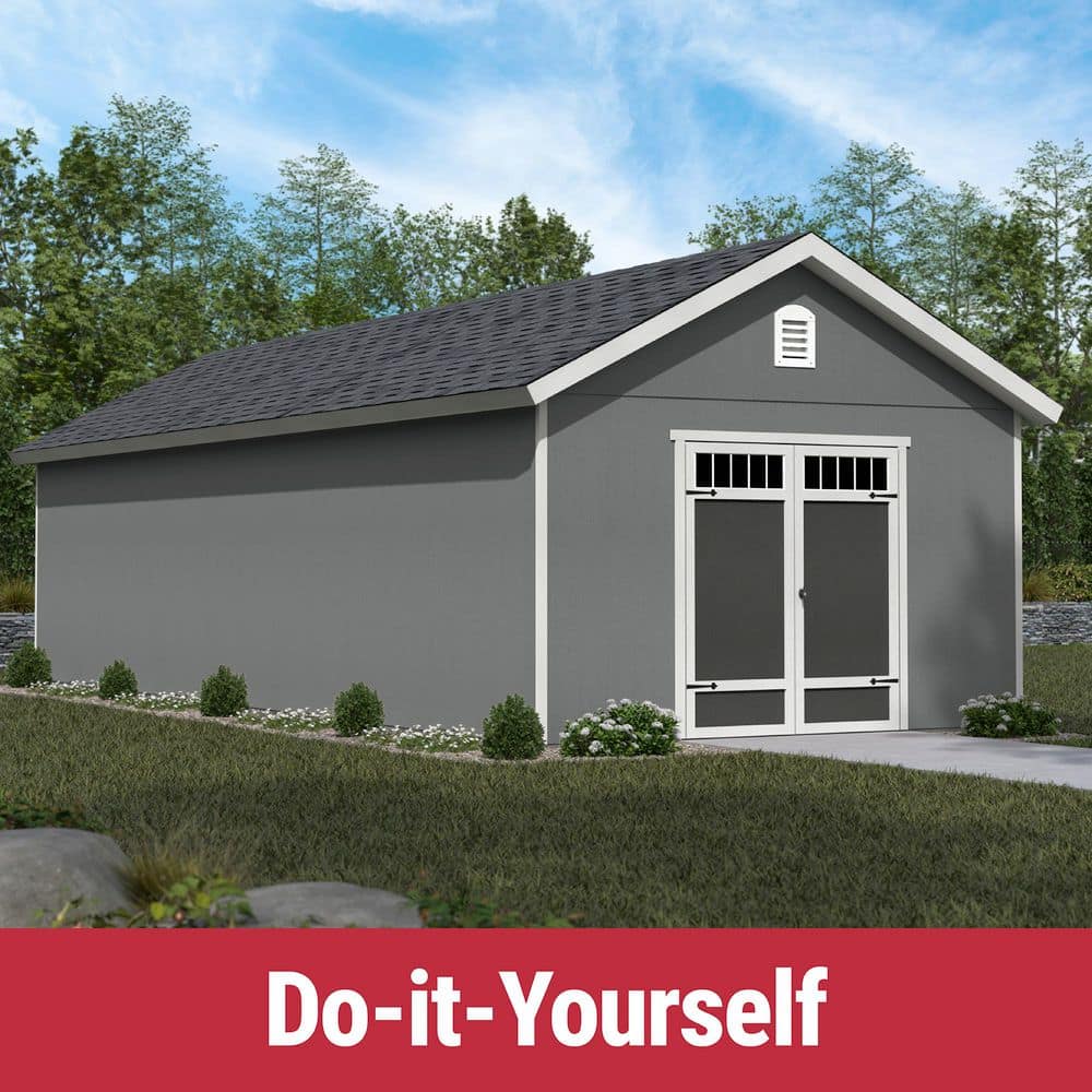 Handy Home Products DIY Porter 12 ft. x 32 ft. Pre-Cut Wood Shed