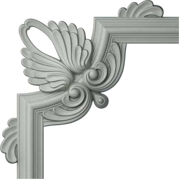 3/4 in. x 16-1/2 in. x 16-1/2 in. Urethane Bedford Panel Moulding Corner (Matches Moulding PML02X01BE)