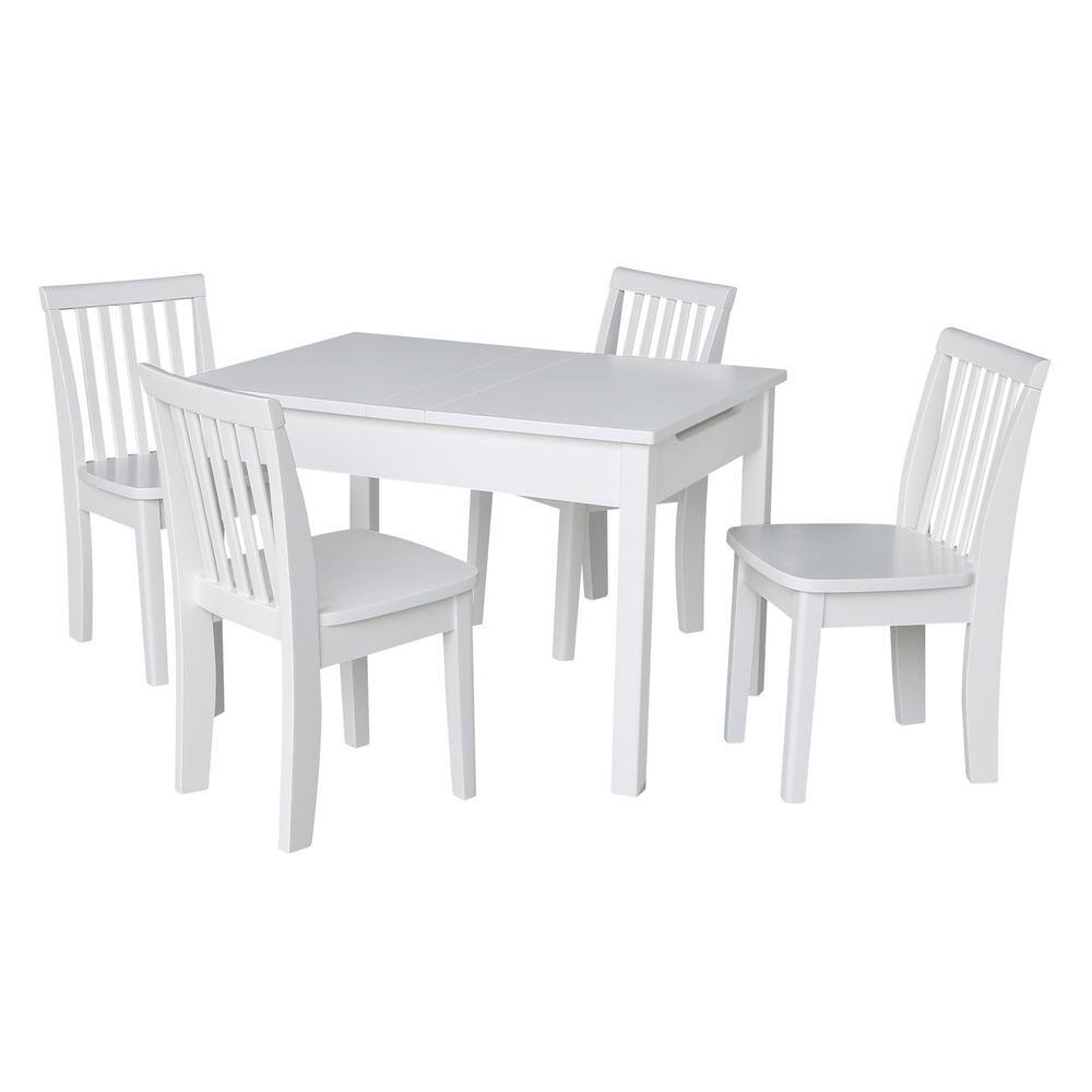 White Rectangular Extendable Wood Lift Top Table
