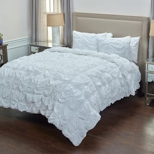 2-Piece White Twin Comforter Set