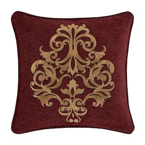 Georgia Polyester 18 in. Square Embellished Decorative Throw Pillow 18 x 18 in.