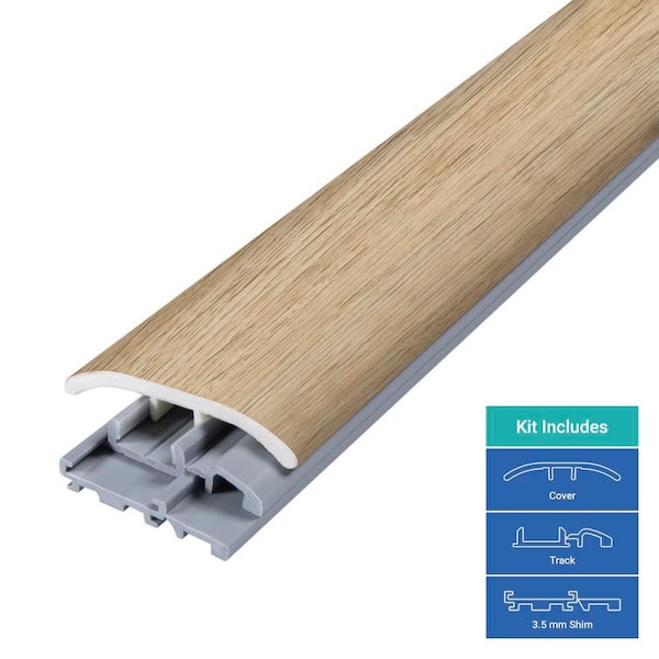 Oakwood Terrace 0.31 in. T x 2 in. W x 78.7 in. L Vinyl 4-in-1 Molding
