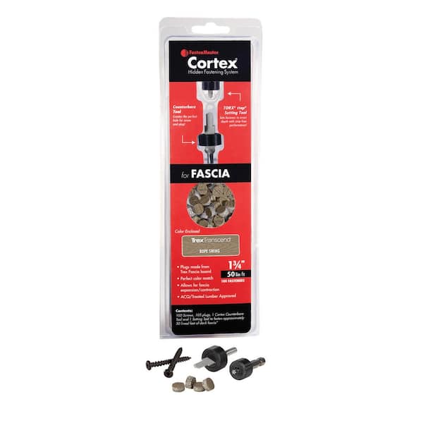 Cortex 1-3/4 in. Fascia Screws w/ Plugs TORX Tap