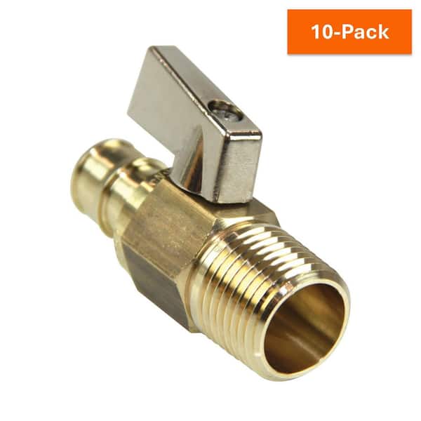 ProPEX 1/2 in. PEX-A Expansion Barb x 1/2 in. MIP Lead-Free Brass Ball Valve (10-Pack)
