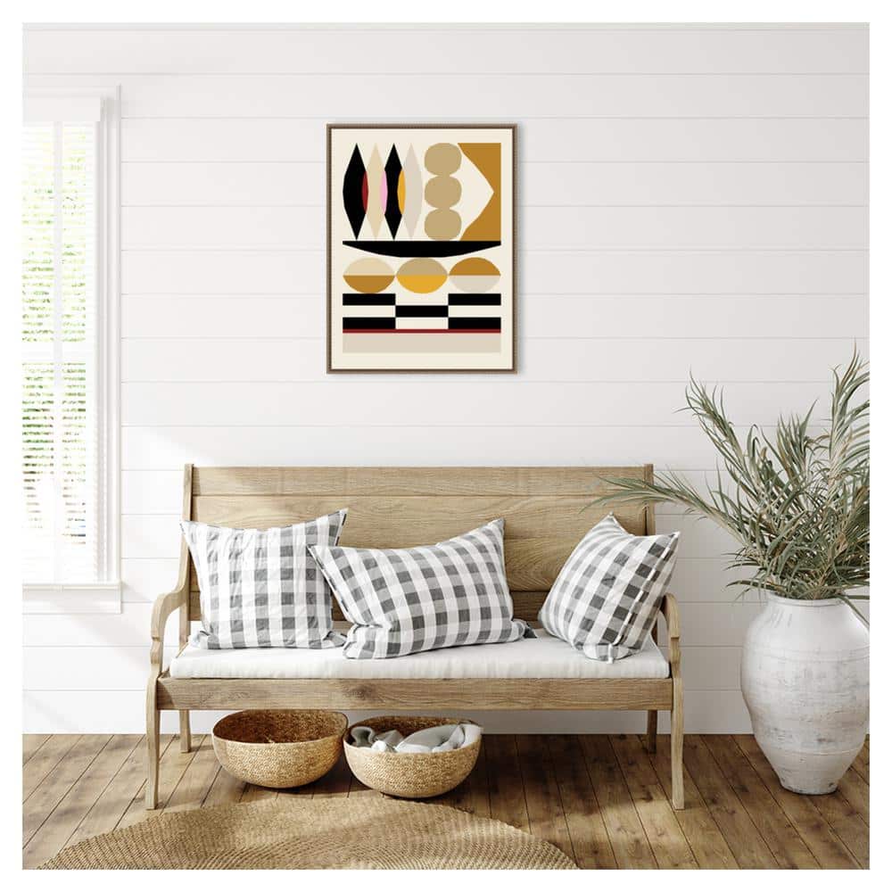 Abstract Geometric Beaded Framed Canvas Wall Art 23 x 30