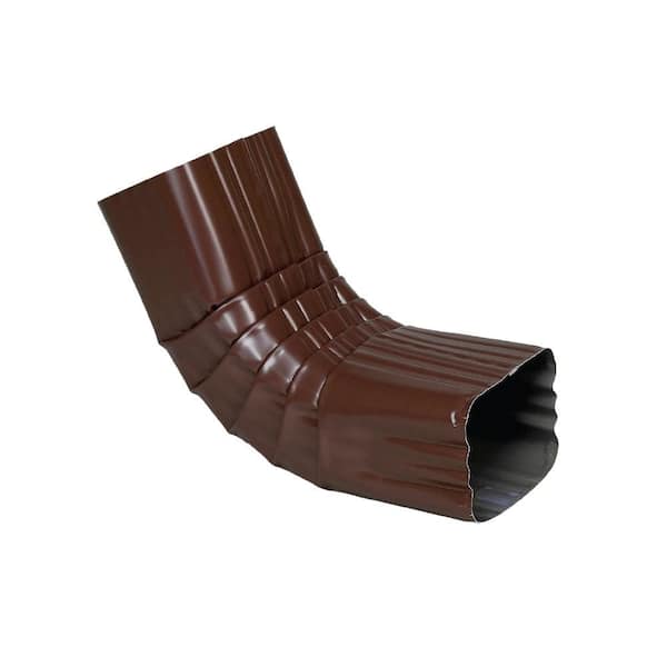 3 in. x 4 in. Black Aluminum Downspout A-Elbow