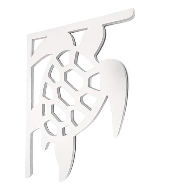 Decorative 16 in. Paintable PVC Sea Turtle Mailbox or Porch Bracket