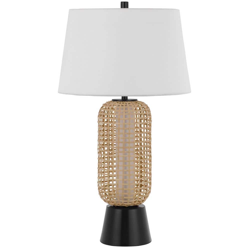 30 in. Dark Bronze Resin Table Lamp with Shade