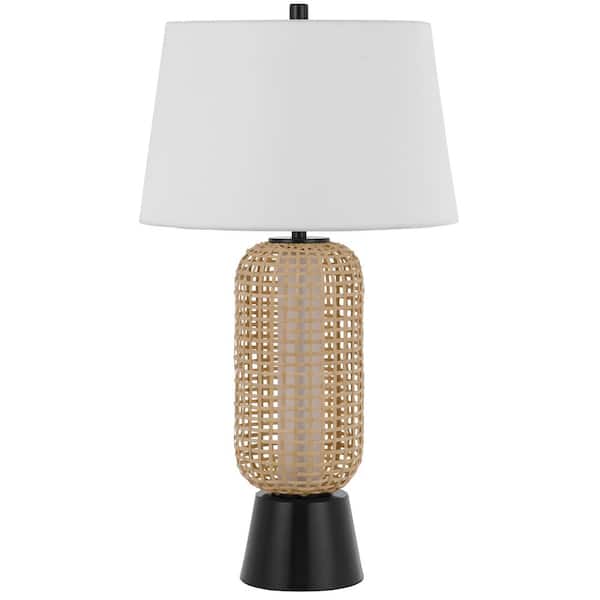 30 in. Dark Bronze Resin Table Lamp with Shade