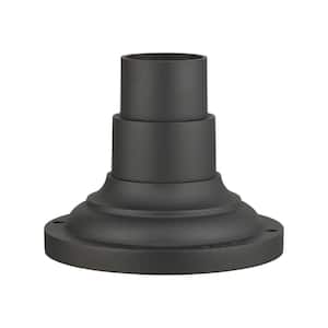 Sunbury Textured Black Cast Aluminum Outdoor Pier Mount Base with Standard Fitter Diameter