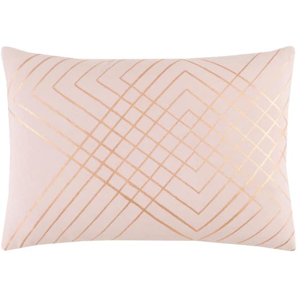 Livabliss Eversholt Pink Geometric Polyester 19 in. x 19 in. Throw Pillow