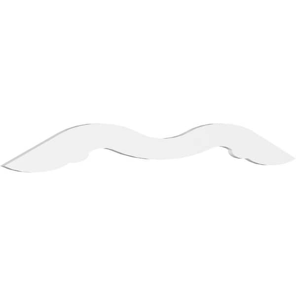 Ekena Millwork 1 in. x 72 in. x 15 in. (5/12) Pitch Midway Gable Pediment Architectural Grade PVC Moulding