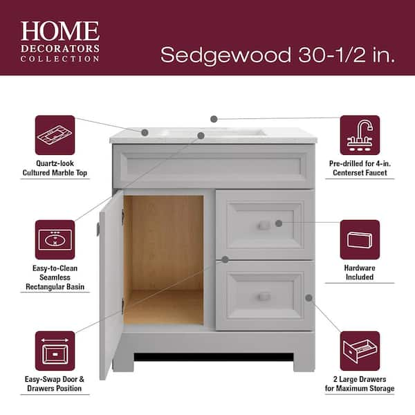 Home Decorators Collection Sedgewood 30.5 in. W x 18.75 in. D x