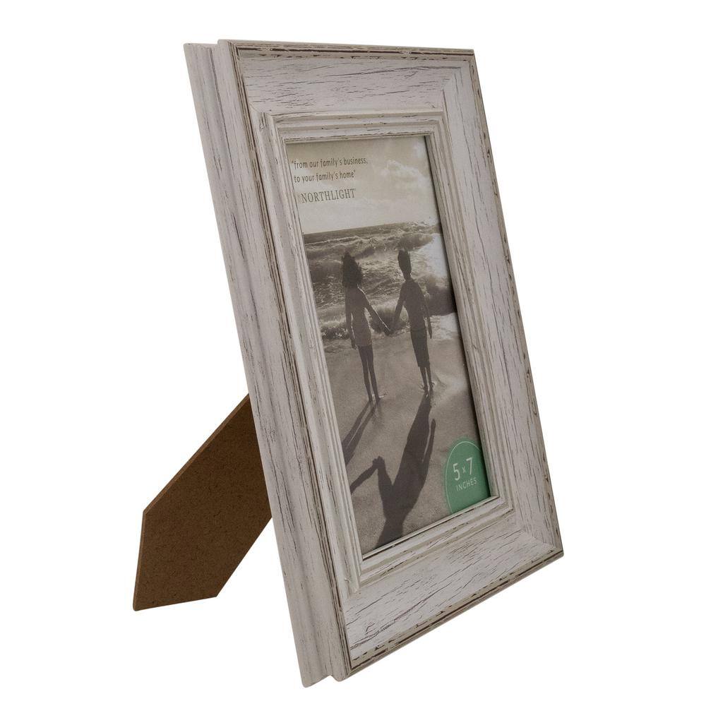 Distressed White Wood 5" x 7" Vintage Photo Frame