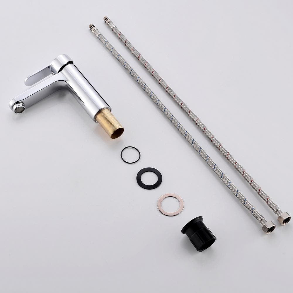 Chrome Single-Handle High Arc Bathroom Faucet