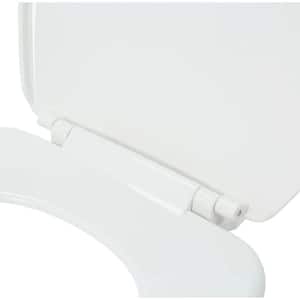 Round Plastic Closed Front Toilet Seat in White