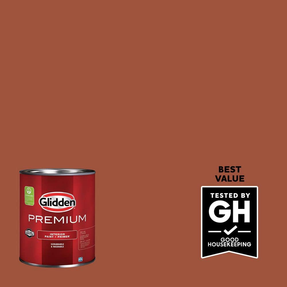 Glidden Premium 1 qt. PPG1063-7 Ancient Copper Satin Interior