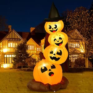 7 ft. Inflatable Pumpkin Combo Halloween Decoration with Built-in LED Lights