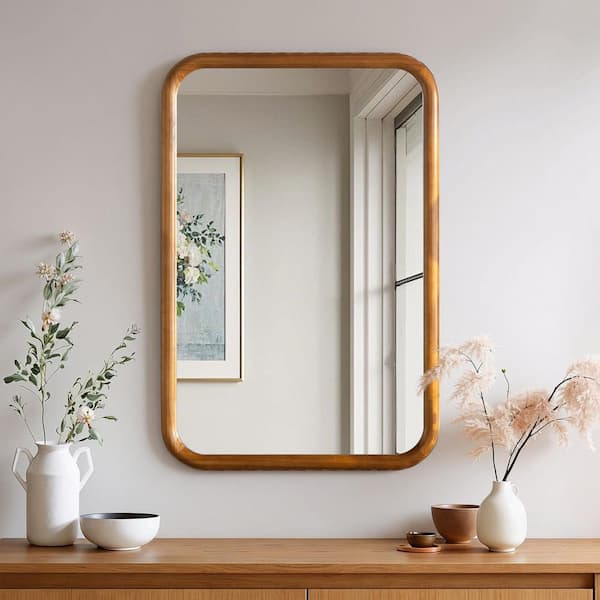 Elevatehome 24 in. W x 36 in. H Modern Rectangle Solid Wood Framed