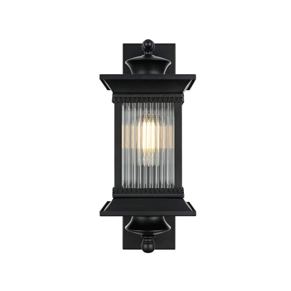 18.5 in. Black Outdoor Hardwired Wall Sconce with No Bulbs Included price history on PriceWatchPro