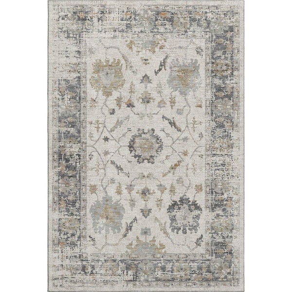 Mayfield Premium Machine Washable Abstract AMF1976 Ivory 10 ft. x 14 ft. Area Rug