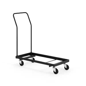 Steel 5-Wheeled Folding Chair Dolly in Black