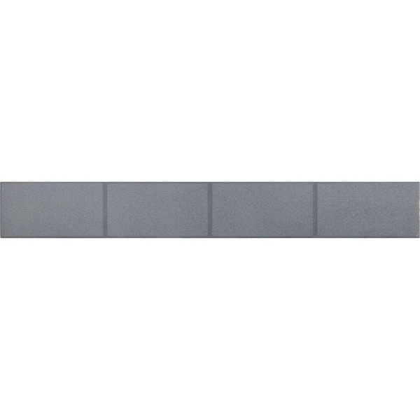 EverStone Dry Stacked, Smooth Ashlar Block Faux Concrete Panel, 90 1/8"W x 12 1/8"H x 3/4"D, Umber