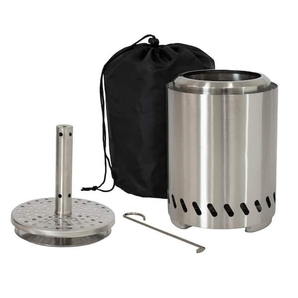 Sunnydaze Sunnydaze Tabletop Smokeless Fire Pit with Triple Burn Design - Silver