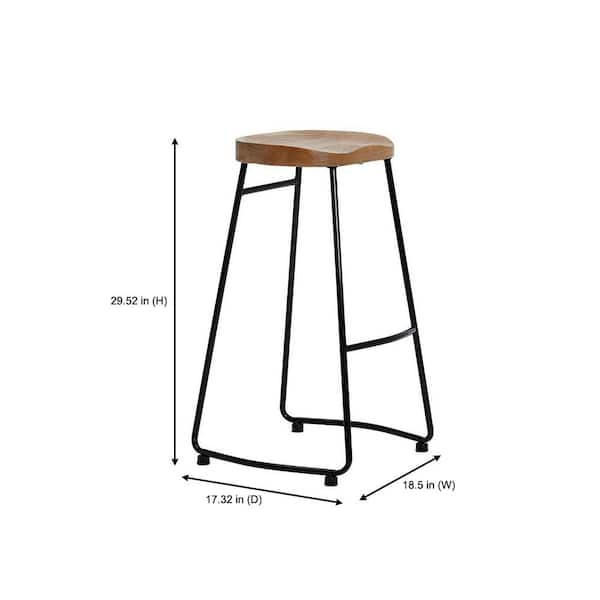 stylewell black metal bar stool