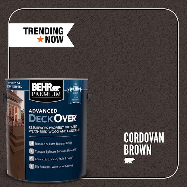 1 gal. #SC-104 Cordovan Brown Textured Solid Color Exterior Wood and Concrete Coating