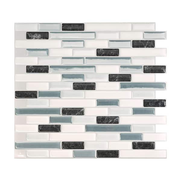 smart tiles Muretto Brina Multi Colored 10.20 in. x 9.10 in. Vinyl Peel and Stick Tile (2.38 sq. ft./ 4-pack)