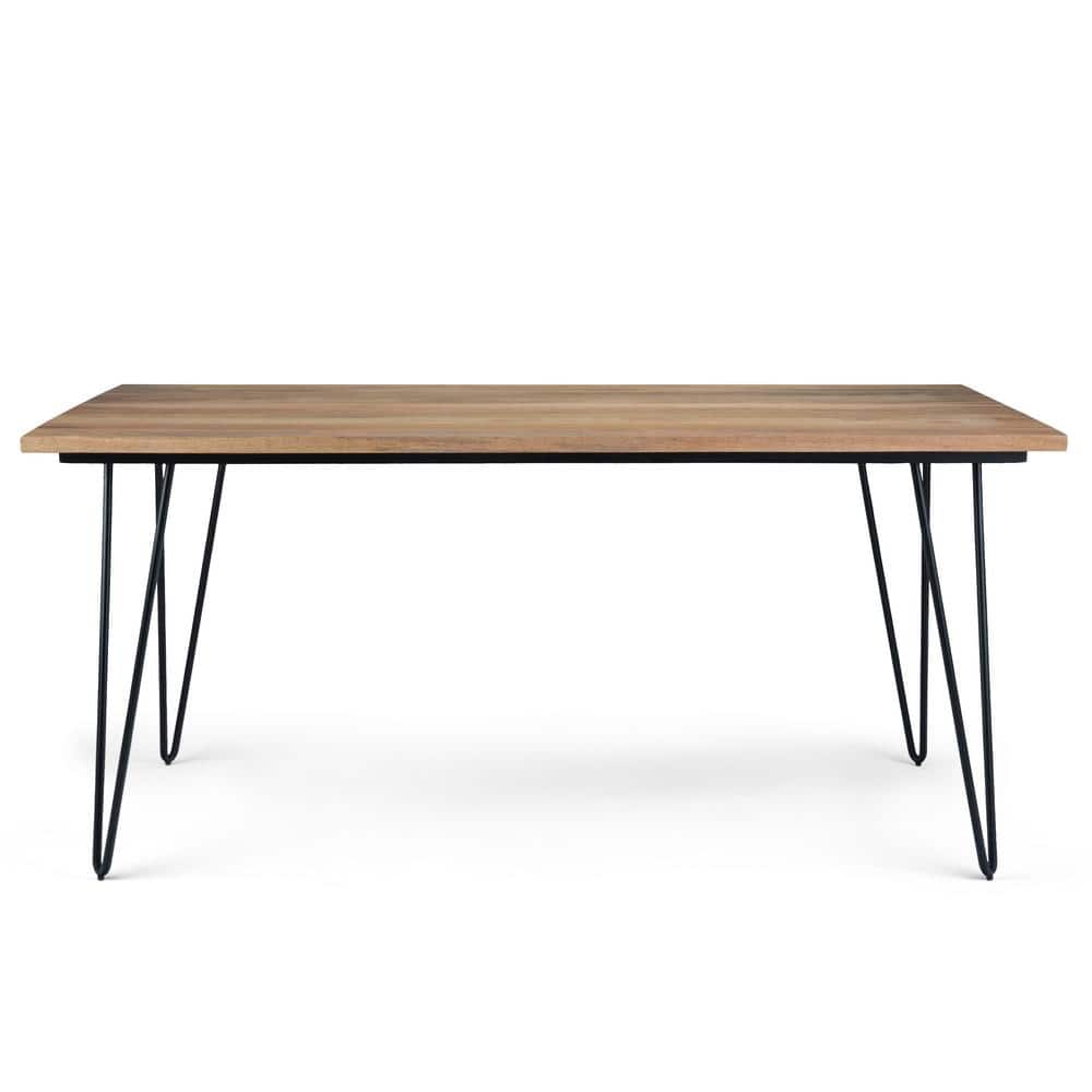 Hunter Solid Wood 66" Rectangular Dining Table in Natural