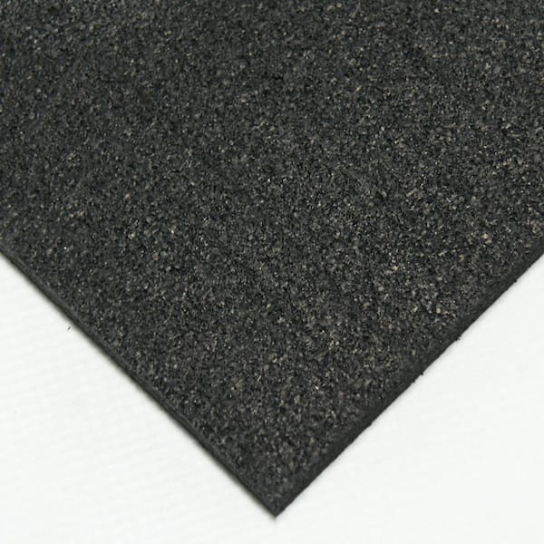4'x15'x0.31 Rubber Rolls Flooringinc Color: Black