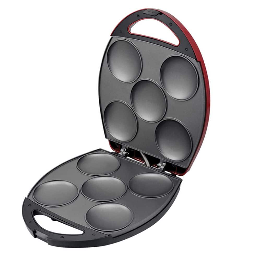 1200-Watt 5 Piece Non-Stick Arepa Maker Specialty Grill in Red price history on PriceWatchPro