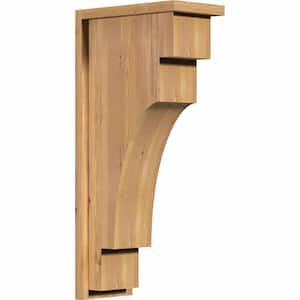 7-1/2 in. x 14 in. x 30 in. Mediterranean Smooth Western Red Cedar Corbel with Backplate